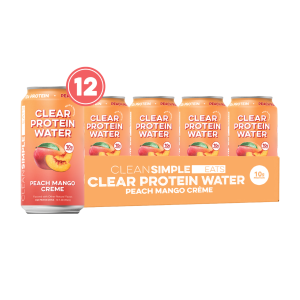 Clear Protein Water: Peach Mango Créme (12 Oz. | 12 Pack)